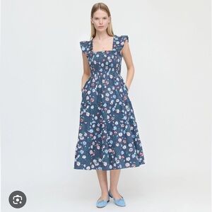Hill House Women's Ellie Nap Dress in Navy Belgravia Floral Ikat
